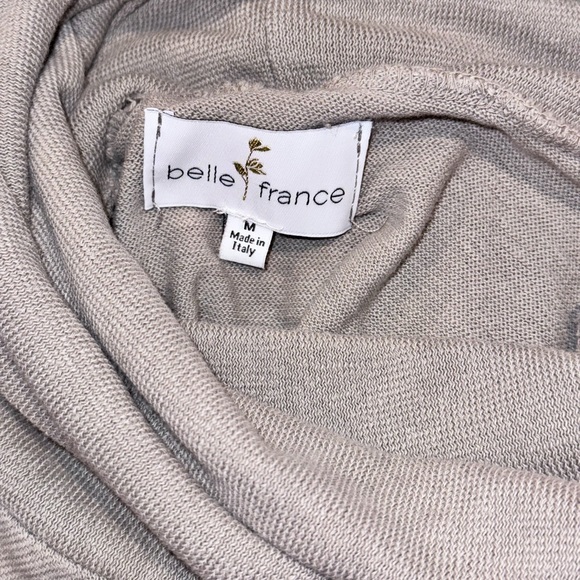 BELLE FRANCE Italian made turtleneck sweater silk tunic women’s size medium - Picture 14 of 15